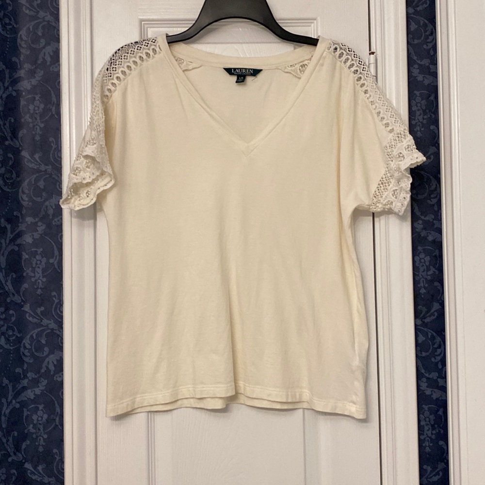 Ralph Lauren Cream Lace Top